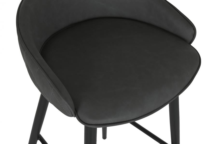 Taburete Pu Metal 48X47X87_5 Gris Oscuro