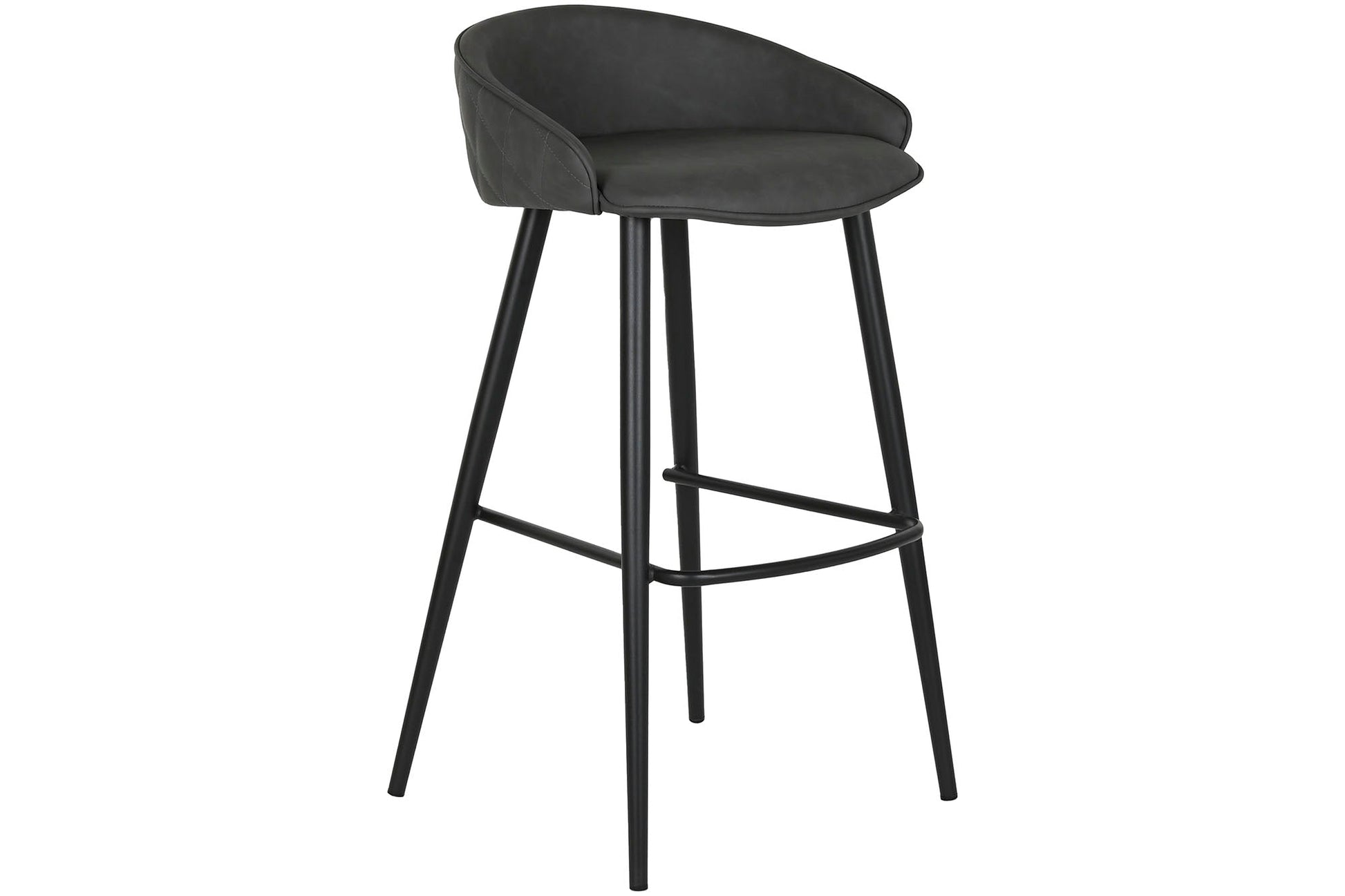 Taburete Pu Metal 48X47X87_5 Gris Oscuro