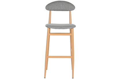 Taburete Poliester Metal 43X47X108 Gris Claro