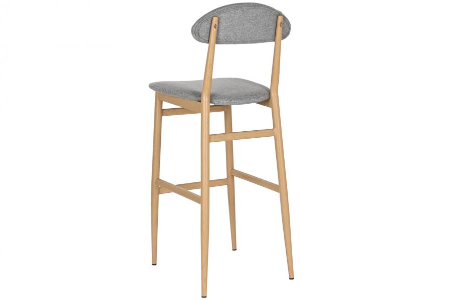 Taburete Poliester Metal 43X47X108 Gris Claro