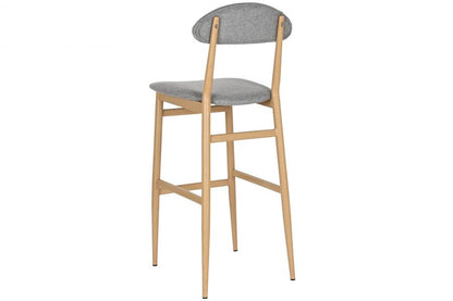 Taburete Poliester Metal 43X47X108 Gris Claro