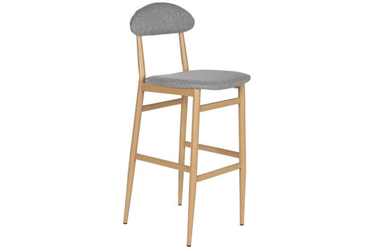 Taburete Poliester Metal 43X47X108 Gris Claro