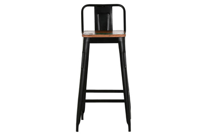 Taburete Metal Madera 41X40X97_5 Negro