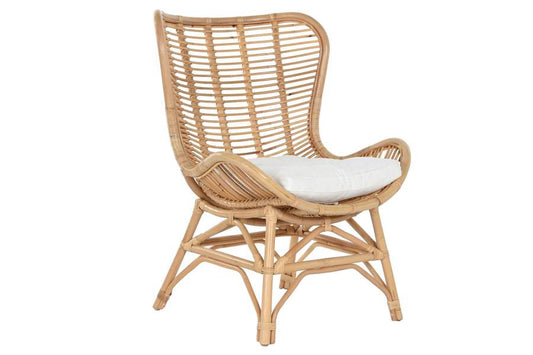 Silla Bambu Ratan 76X74X99 Natural