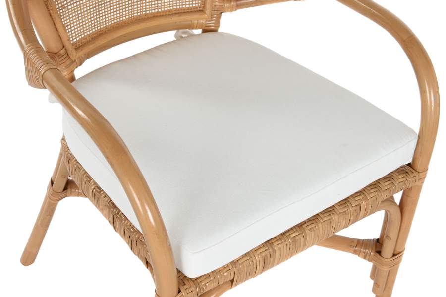 Silla Bambu Ratan 55X62X86 Natural