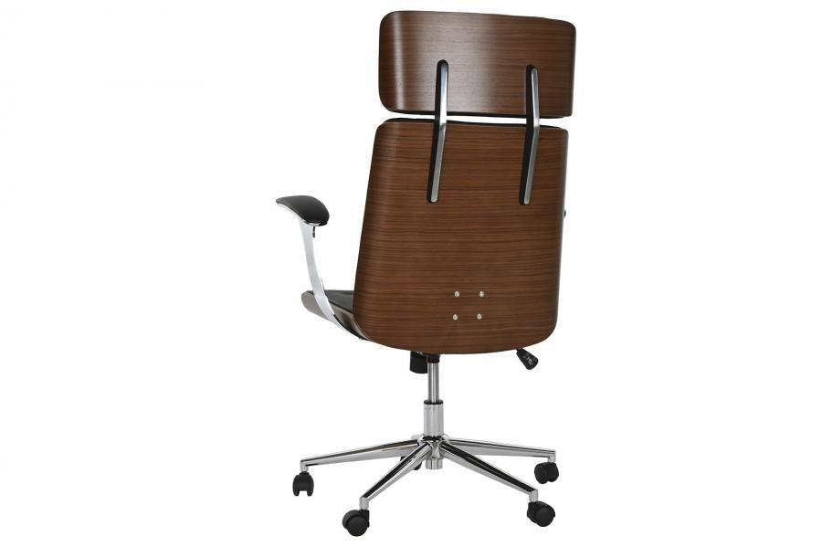 Silla Madera Pu 71X69X108_5 116_5 Ruedas Negro