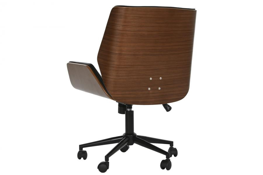Silla Madera Pu 59_5X64X83 91 Ruedas Negro