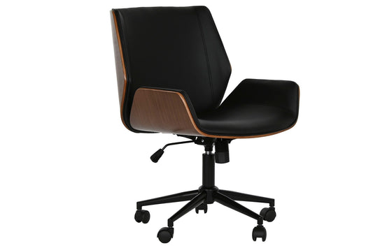 Silla Madera Pu 59_5X64X83 91 Ruedas Negro