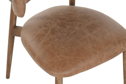 Silla Fresno Piel 58X54X80 Decape Blanco