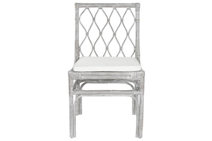 Silla Ratan 50X56X85 Con Cojin Decape Blanco