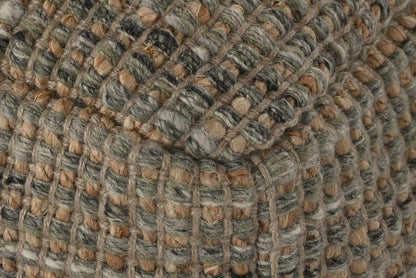 Reposapies Yute Lana 45X45X45 Tejido A Mano