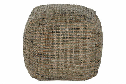 Reposapies Yute Lana 45X45X45 Tejido A Mano