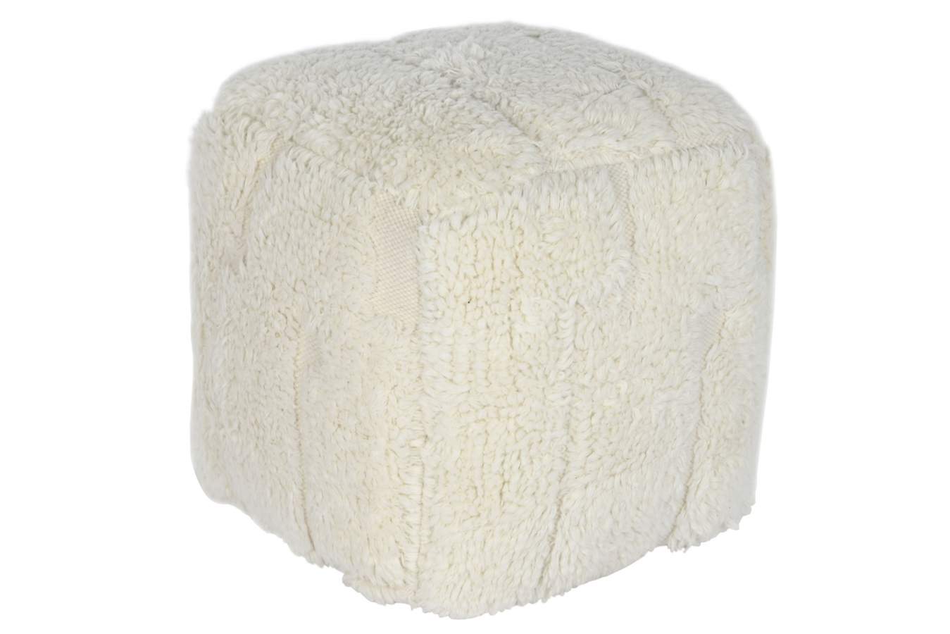 Reposapies Lana Algodon 45X45X45 Relieve Crudo