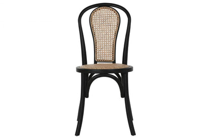 Silla Olmo Ratan 40X42_5X89 Apilable Negro