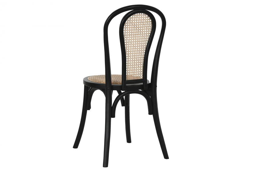 Silla Olmo Ratan 40X42_5X89 Apilable Negro
