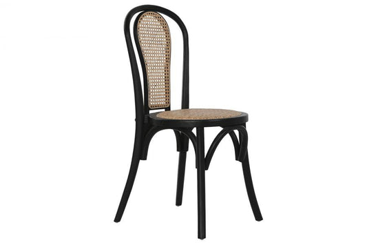 Silla Olmo Ratan 40X42_5X89 Apilable Negro