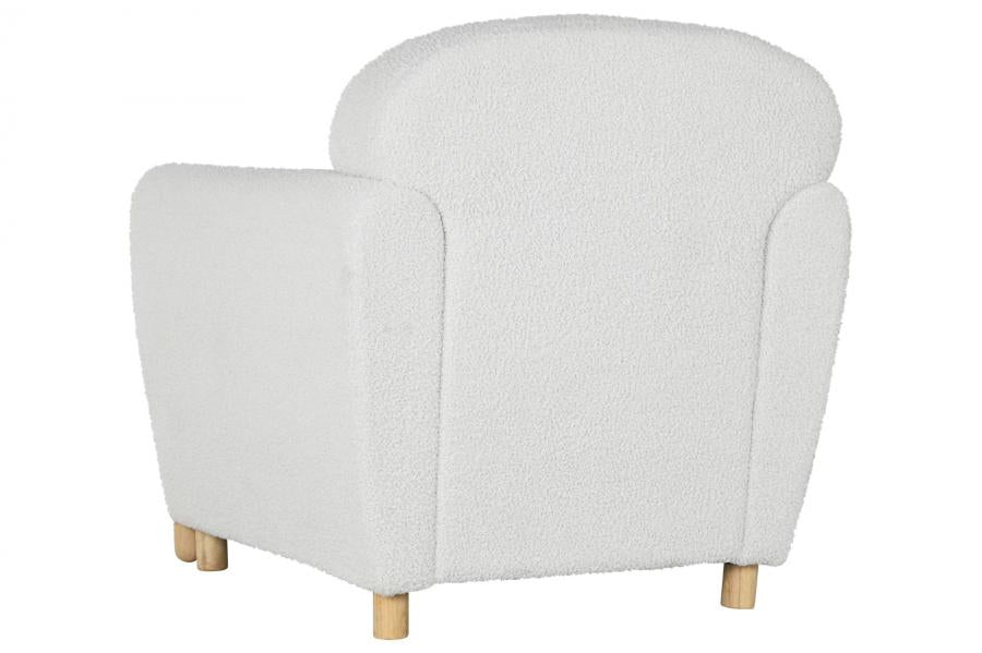 Sillon Poliester Madera 81X78X82 Bucle Blanco
