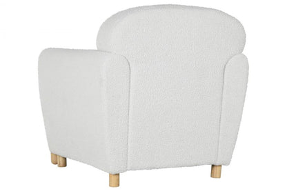 Sillon Poliester Madera 81X78X82 Bucle Blanco