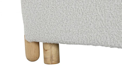 Sillon Poliester Madera 81X78X82 Bucle Blanco