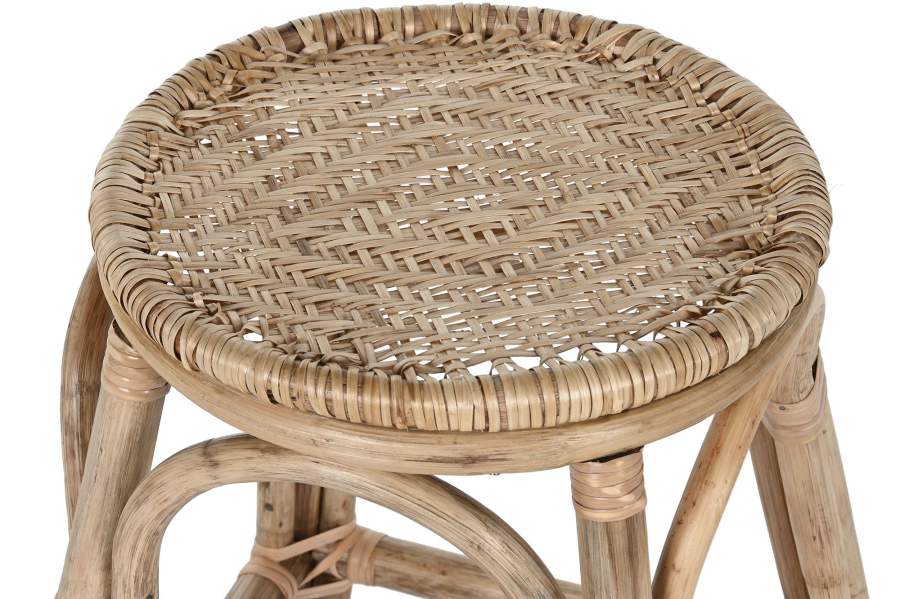 Taburete Mimbre Ratan 37X37X49_5 Natural