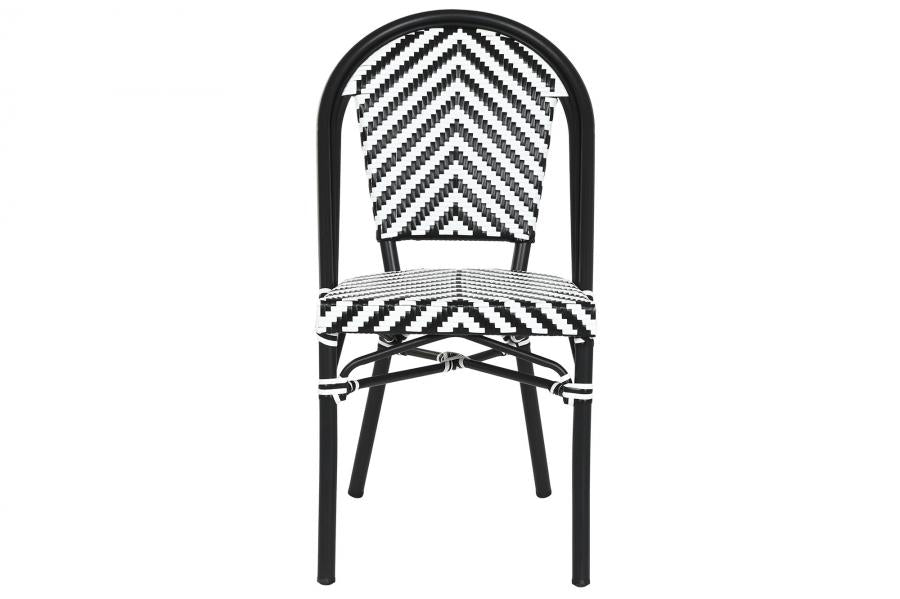 Silla Aluminio Ratan Sintetico 46X57X88 Negro
