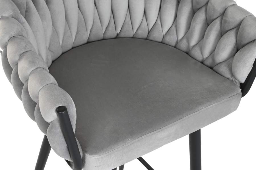 Taburete Poliester Metal 58X53X101 Gris