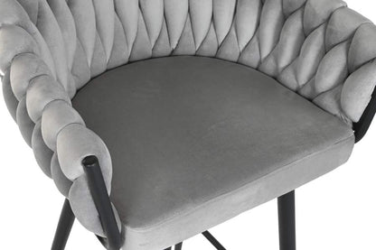 Taburete Poliester Metal 58X53X101 Gris