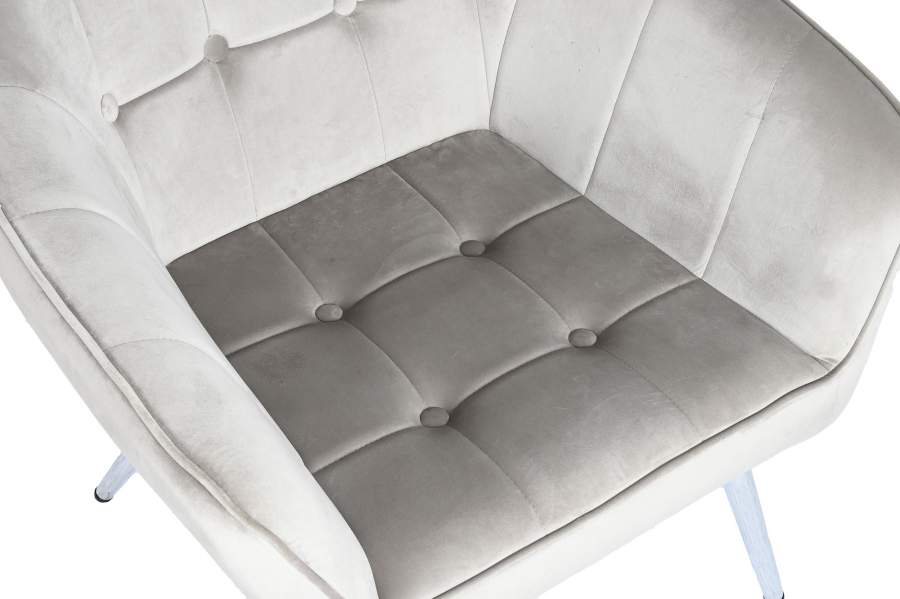 Butaca Poliester Metal 74X67X90 Velvet Gris
