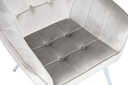 Butaca Poliester Metal 74X67X90 Velvet Gris
