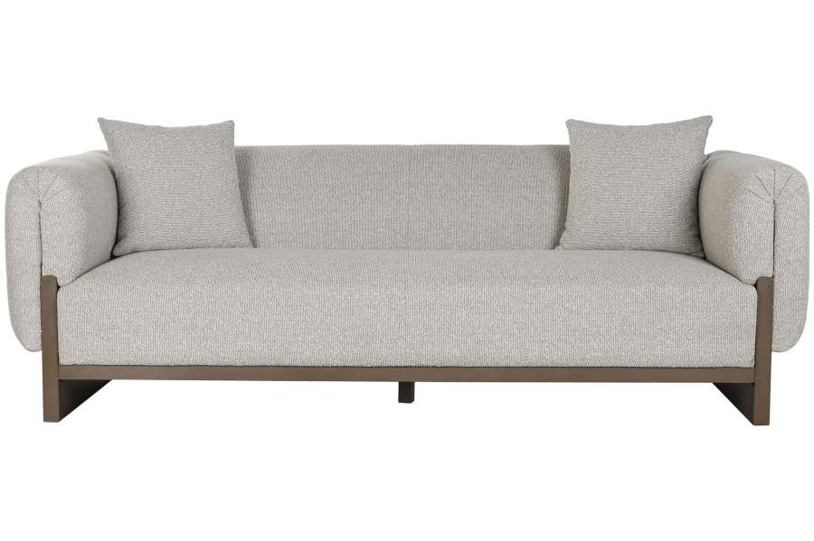 Sofa Madera De Boj Poliester 220X95X77 Crudo