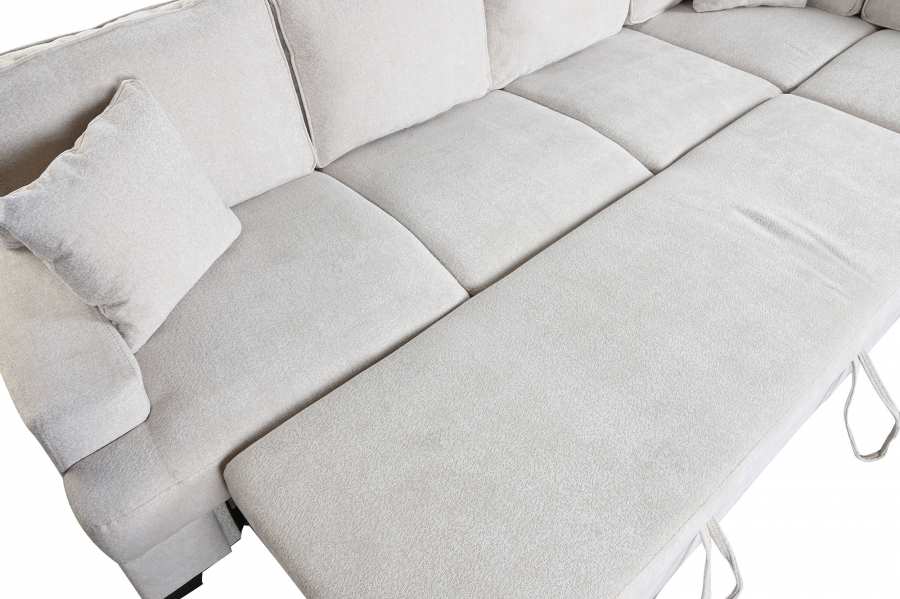 Sofa Cama Poliester 285X260X90 Beige