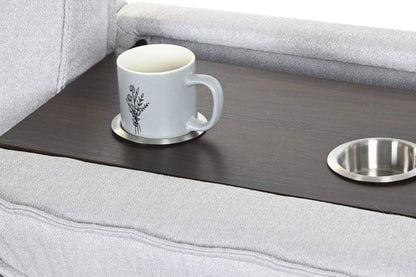Sofa Cama Poliester 220X153X88 Gris Claro