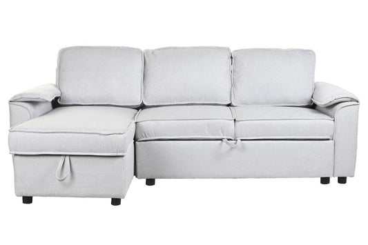 Sofa Cama Poliester 220X153X88 Gris Claro