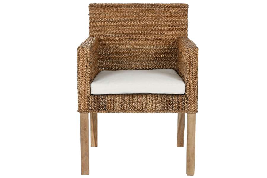 Sillon Fibra Teca 60X60X86 Incluye Cojin Natural