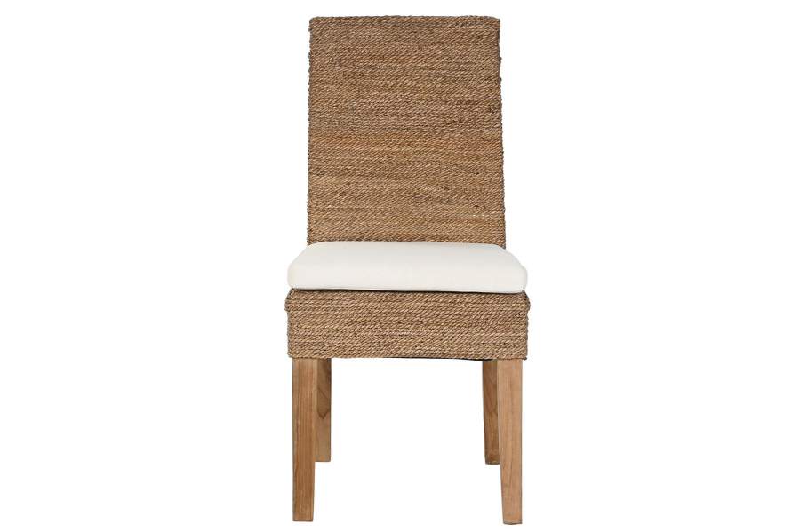 Silla Fibra Teca 47X56X100 Incluye Cojin Natural
