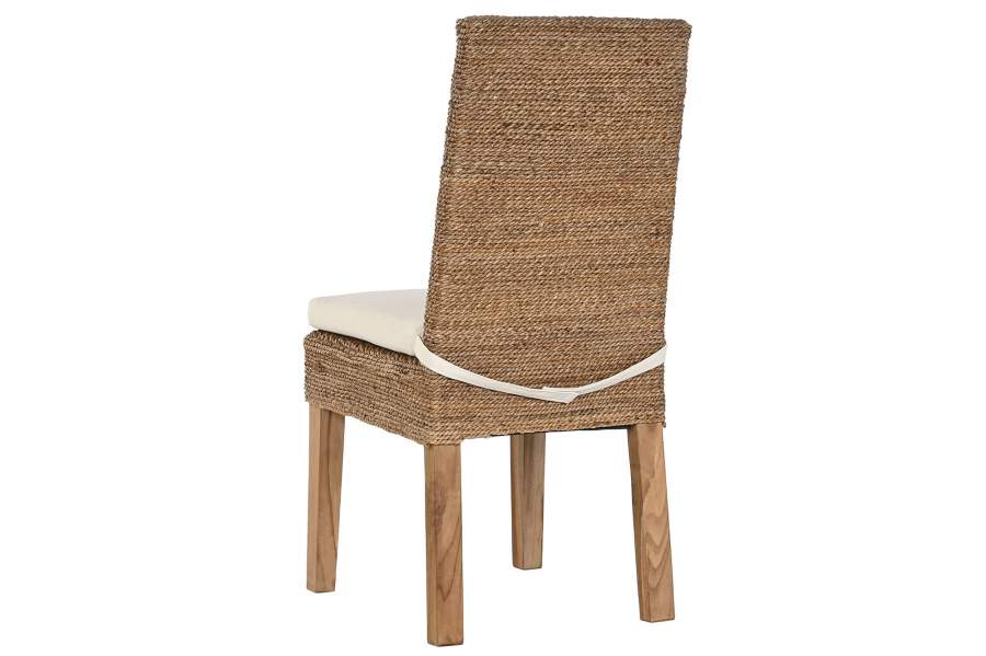 Silla Fibra Teca 47X56X100 Incluye Cojin Natural