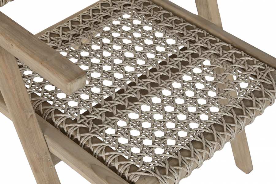 Sillon Teca Fibra 60X70X82 Trenzado A Mano Natural