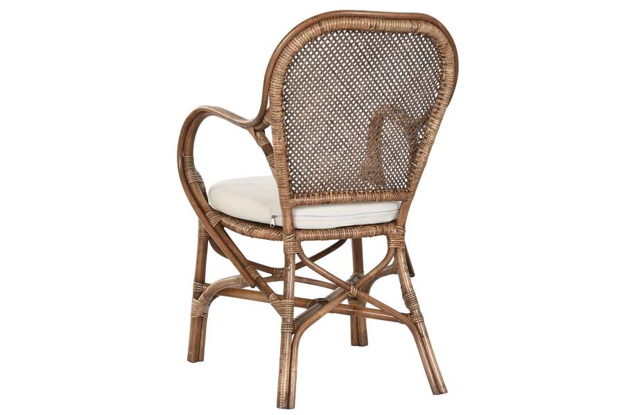 Silla Ratan 52X62X90 Incluye Cojin Marron