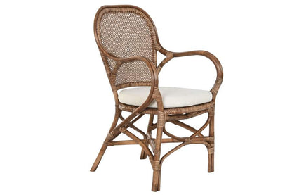 Silla Ratan 52X62X90 Incluye Cojin Marron