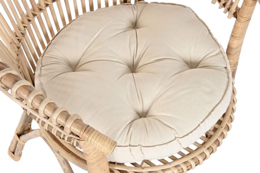Silla Bambu Ratan 69X66X85 Natural