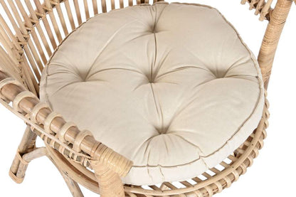 Silla Bambu Ratan 69X66X85 Natural