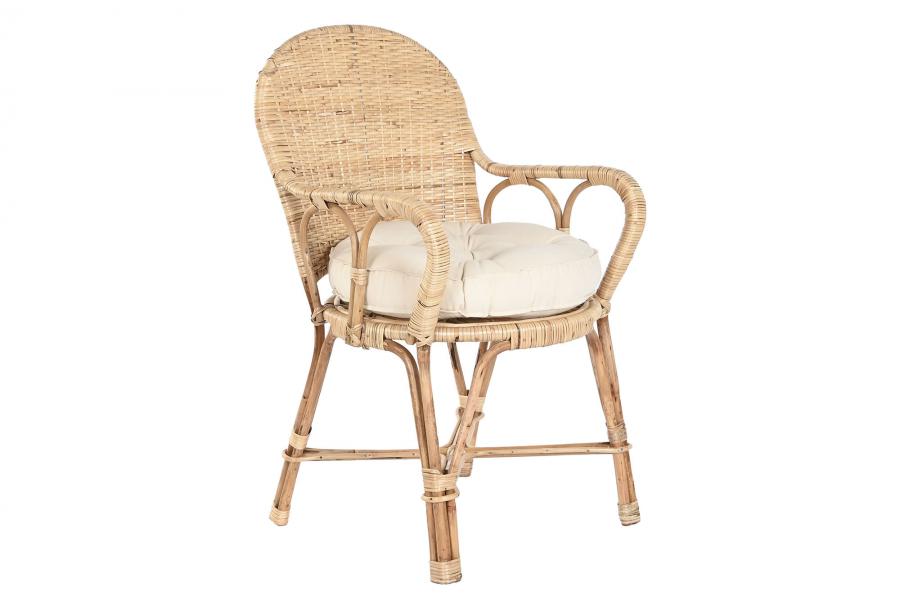 Silla Bambu Ratan 54X51X92 Natural