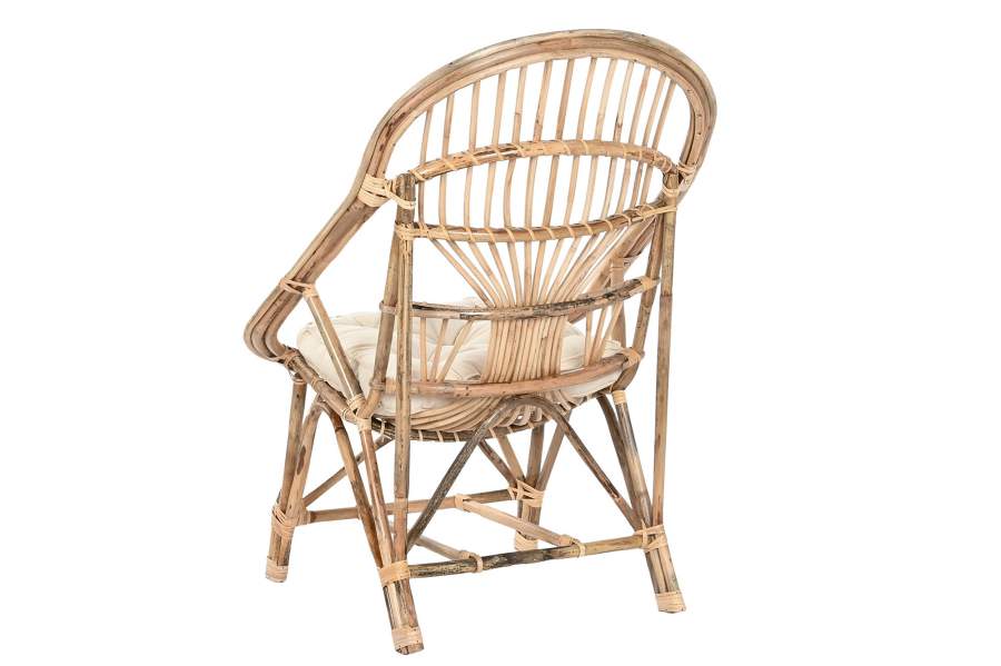 Silla Bambu Ratan 63X55X90 Natural