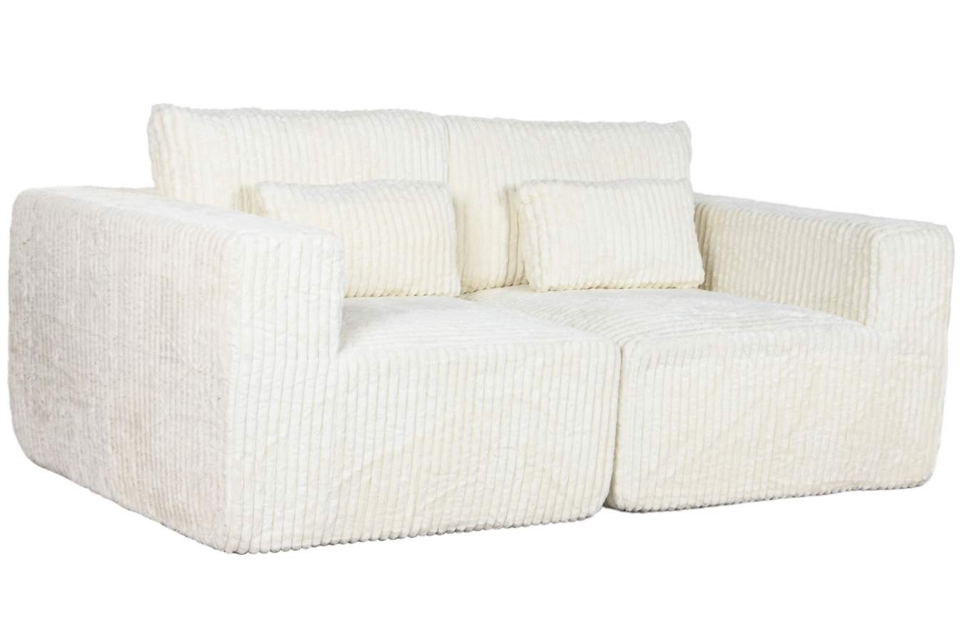 Sofa Poliester Foam 220X158X91 Modular Pana Crema