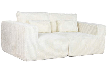 Sofa Poliester Foam 220X158X91 Modular Pana Crema