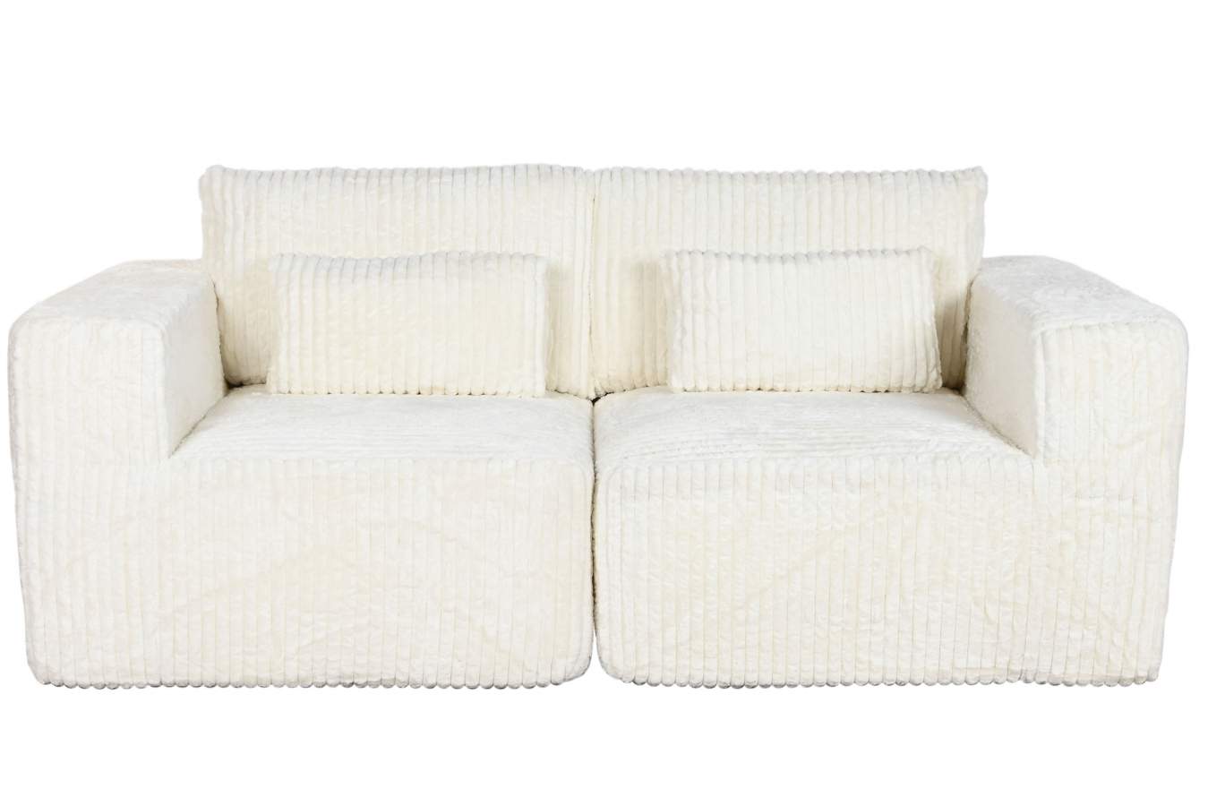 Sofa Poliester Foam 220X158X91 Modular Pana Crema