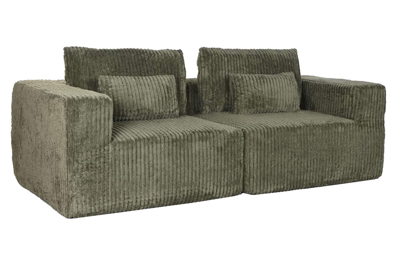 Sofa Poliester Foam 220X158X91 Pana Verde