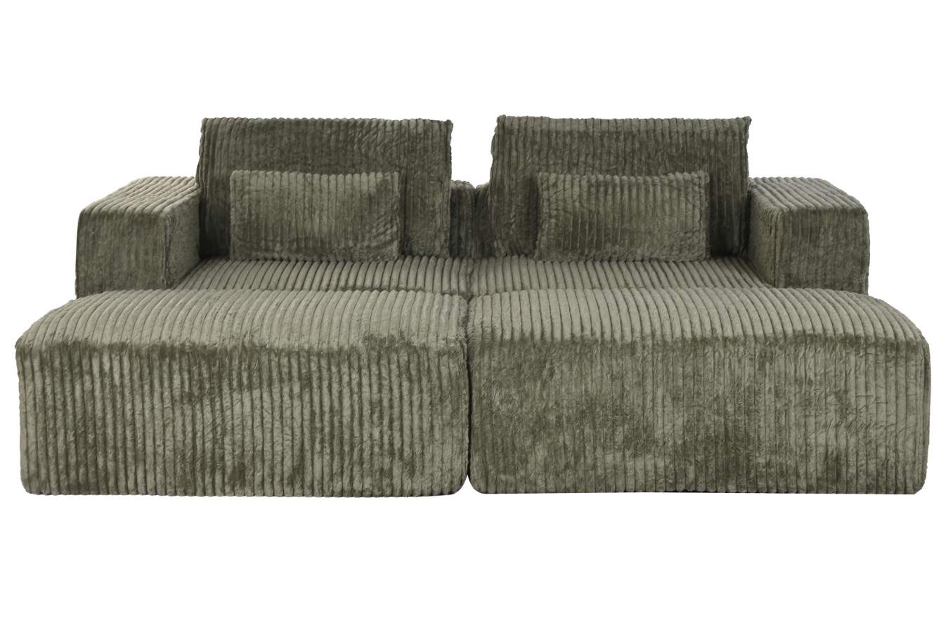 Sofa Poliester Foam 220X158X91 Pana Verde