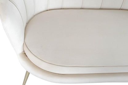 Sofa Poliester Metal 130X77X83 Crema