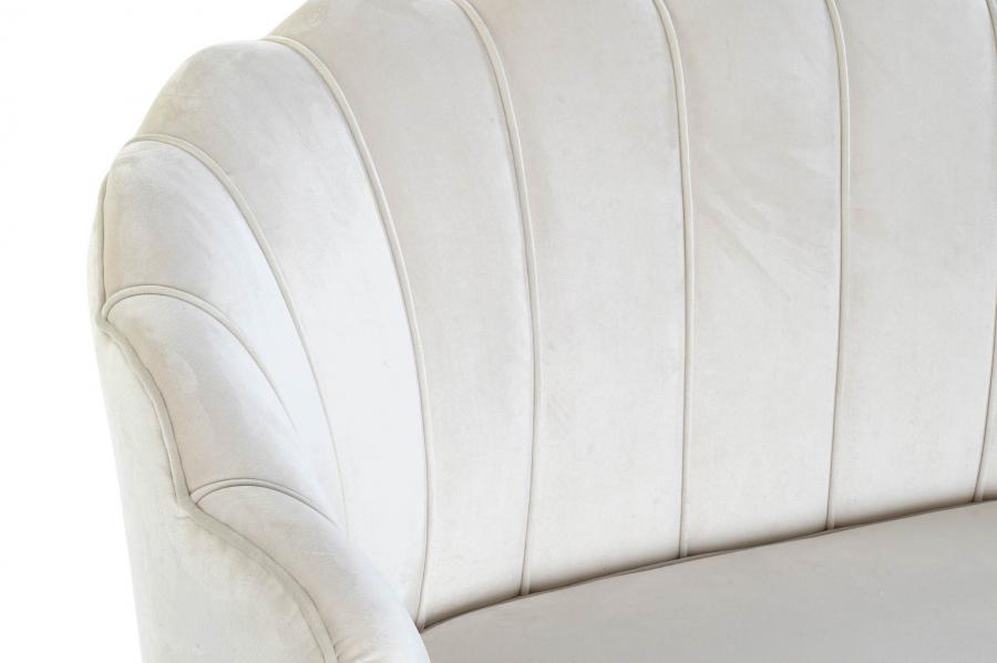 Sofa Poliester Metal 130X77X83 Crema